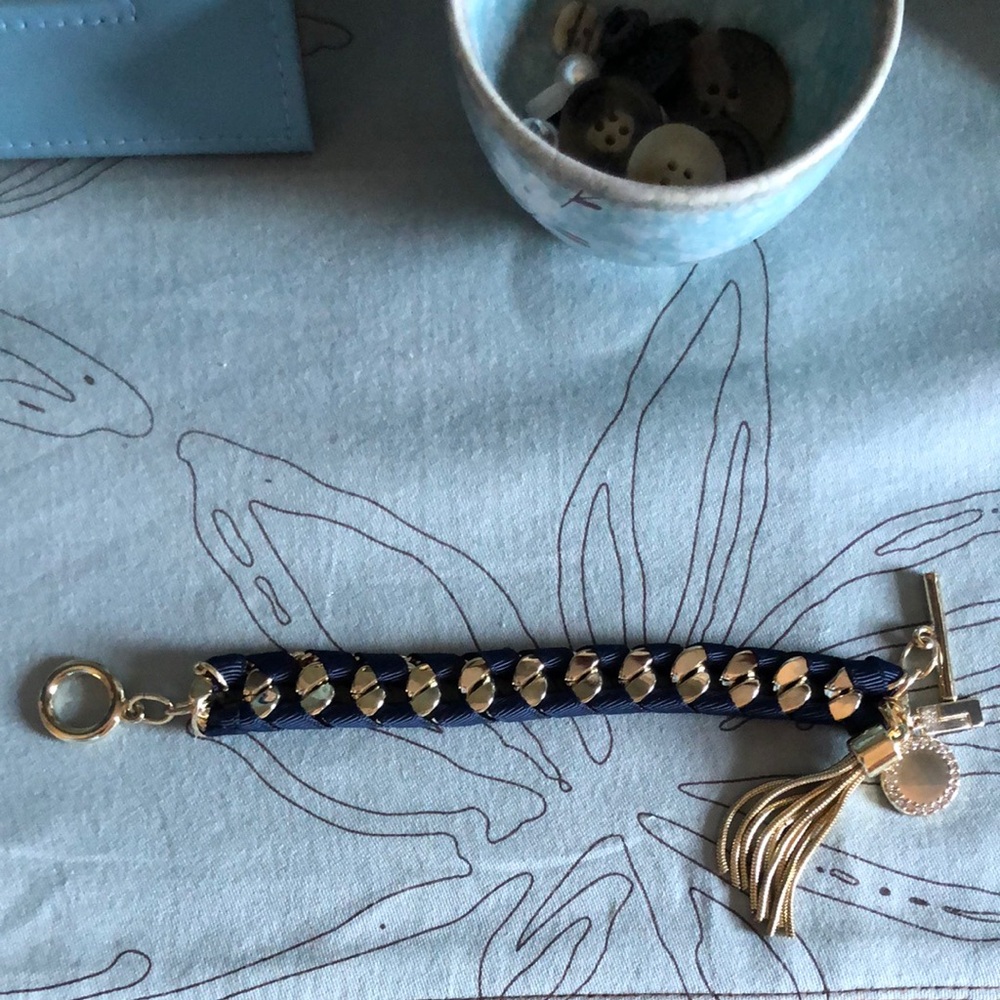 The Limited Gold and Navy Bracelet